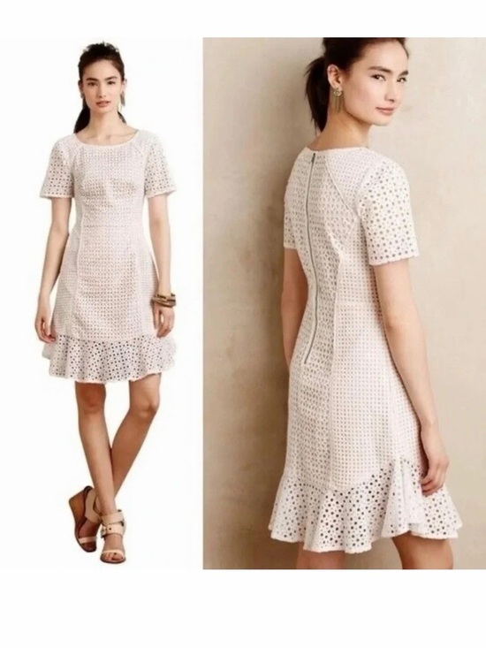 HD in Paris Dresses & Skirts - HD In Paris Georgia White Lace Fit And Flare Dress Anthropologie Size 6